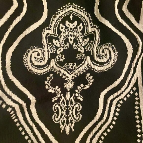 Etro Pattern Wool Blend Stretchy Sweater Open Cardigan Women's 42 Pockets - Picture 3 of 8